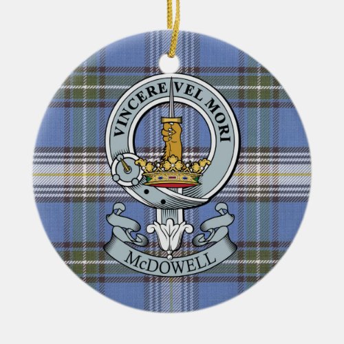 McDowell Crest  Tartan Circle Ornament