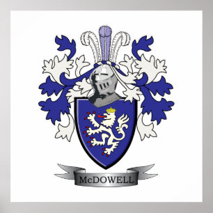 McDowell Family Crest Coat of Arms Poster