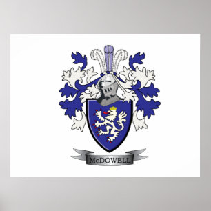McDowell Family Crest Coat of Arms Poster
