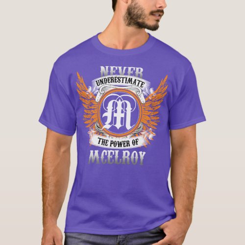 Mcelroy Name Shirt Never Underestimate The Power O