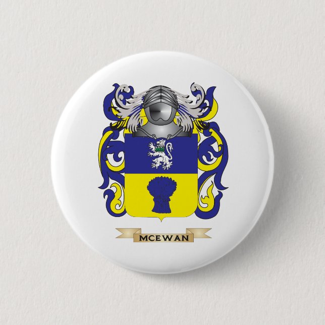 McEwan Coat of Arms (Family Crest) Button (Front)