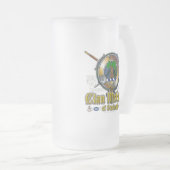 McEwen Clan Badge Frosted Glass Beer Mug (Front Right)