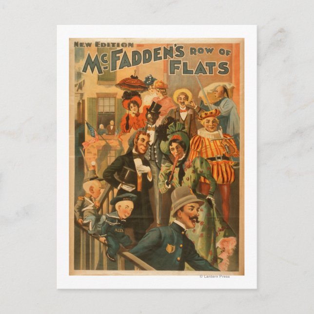McFadden's row of flats new edition Theatre Postcard (Front)