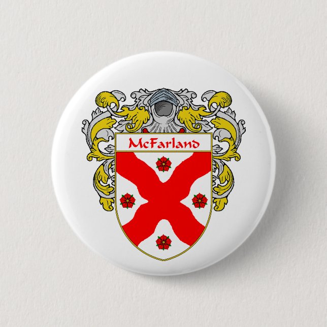 McFarland Coat of Arms (Mantled) Pinback Button (Front)