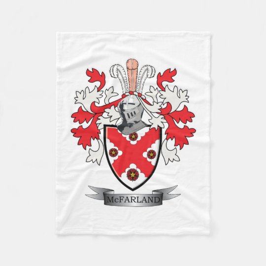 McFarland Family Crest Coat of Arms Fleece Blanket