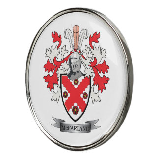 McFarland Family Crest Coat of Arms Golf Ball Marker