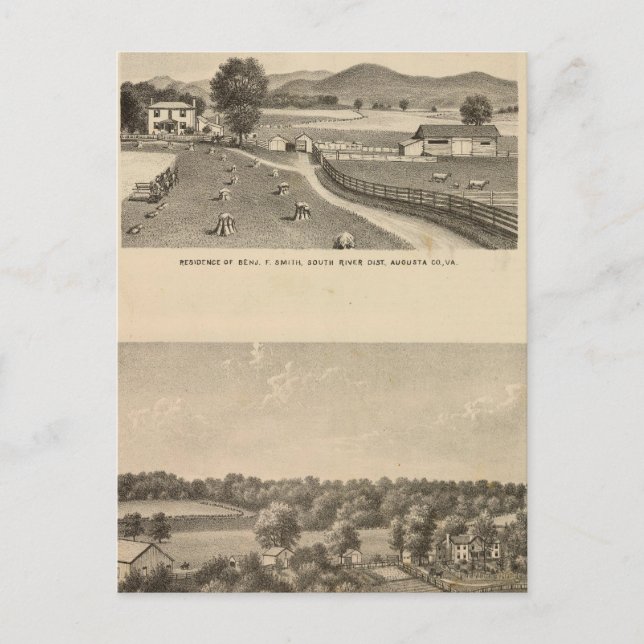 McFarland, Smith residences Postcard (Front)