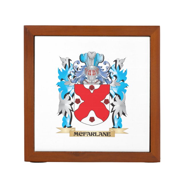 Mcfarlane Coat of Arms - Family Crest Desk Organizer (Front)