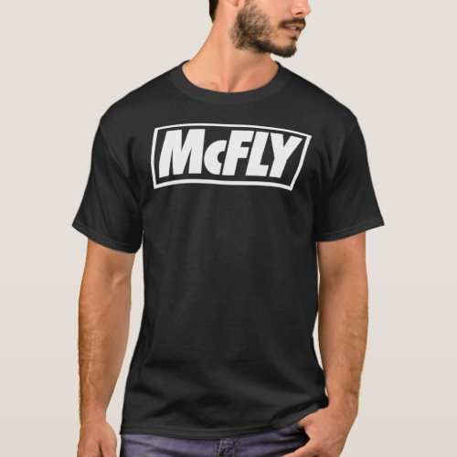 Mcfly New Logo 2020 In White Young Dumb Thrills   T_Shirt