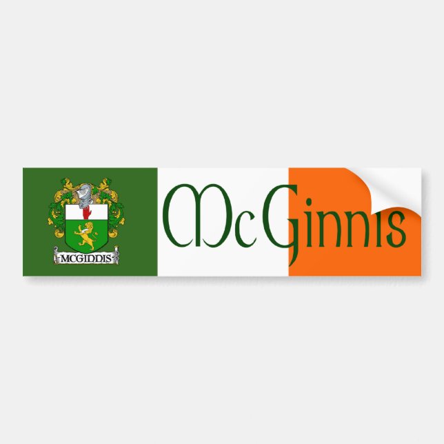 McGinnis Coat of Arms Bumper Sticker (Front)