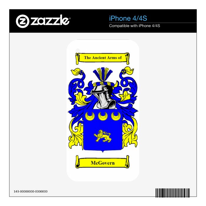 McGovern Coat of Arms iPhone 4S Decals