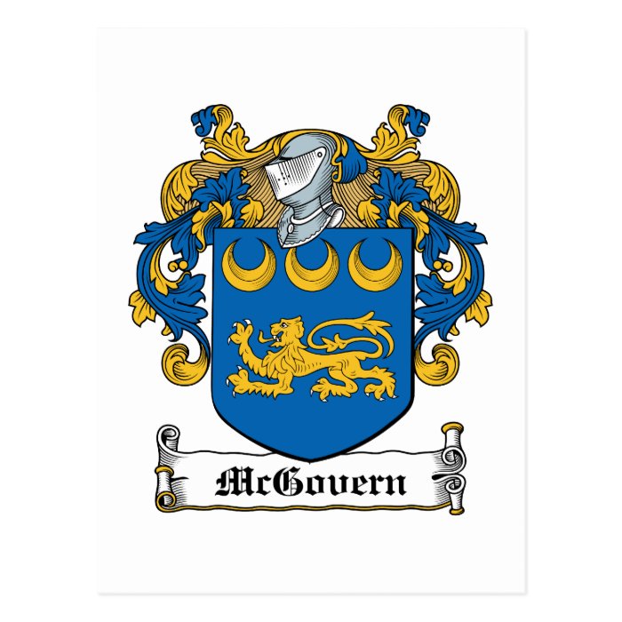 McGovern Family Crest Post Card