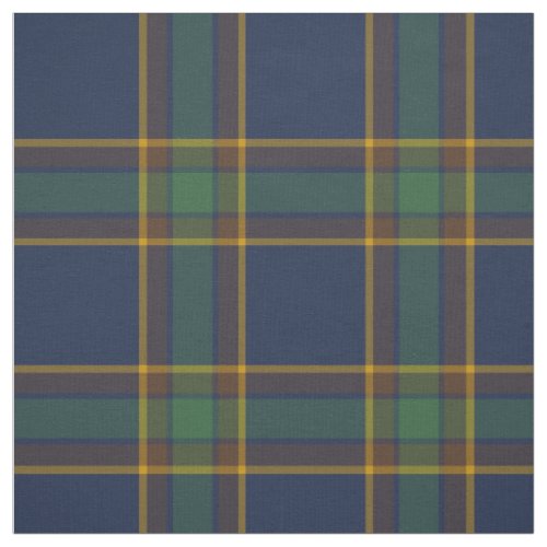 McGovern Tartan Pattern Navy and Green Irish Plaid Fabric