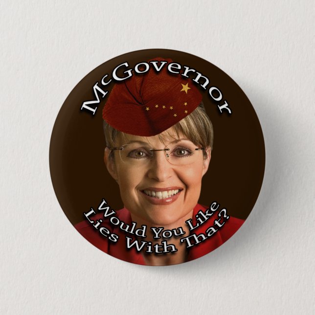 McGovernor Sarah Palin Pinback Button (Front)