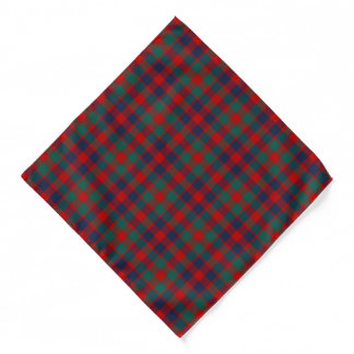 McGowan Tartan Red and Blue Plaid Pattern Bandana