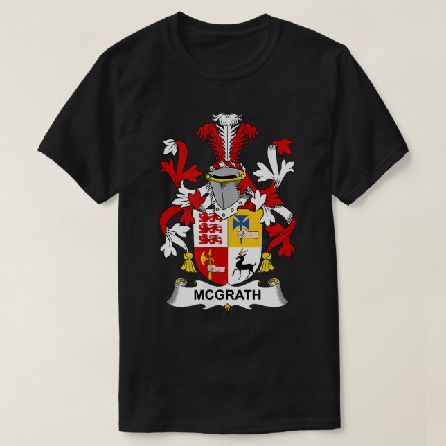 McGrath Coat of Arms  Family Crest  T-Shirt (Design Front)