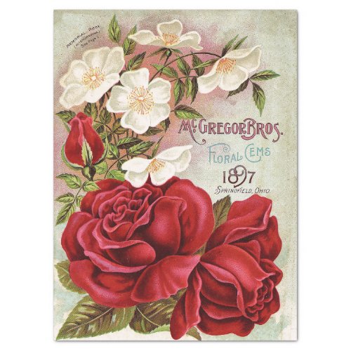 McGREGOR BROS 1897 FLORAL GEMS Tissue Paper