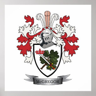 McGregor Family Crest Coat of Arms Poster