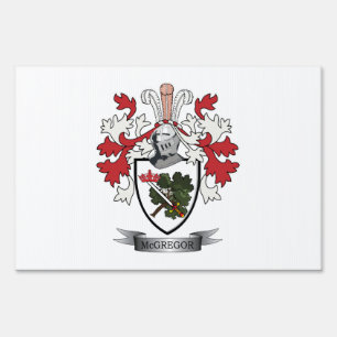 McGregor Family Crest Coat of Arms Yard Sign