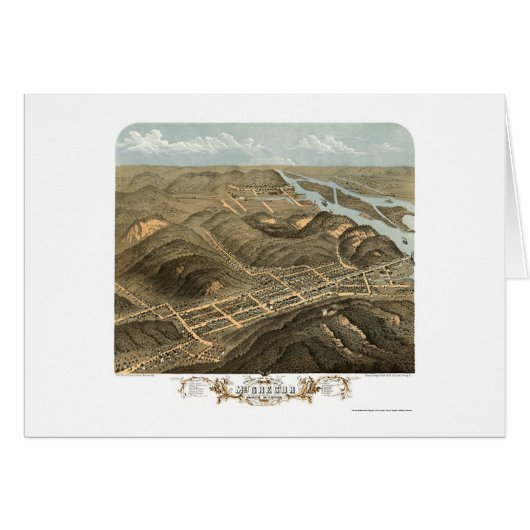 McGregor, IA Panoramic Map - 1869 Cards (Front Horizontal)