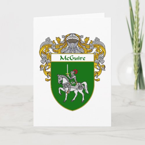 McGuire Coat of Arms Mantled Holiday Card