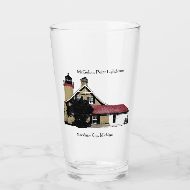McGulpin Point Lighthouse 4 color glass (Front)