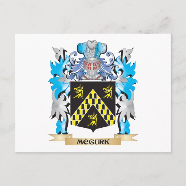 Mcgurk Coat of Arms - Family Crest Postcard (Front)