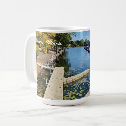 McHenry Illinois Fox River Boatway Coffee Mug