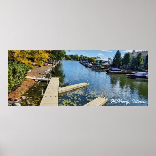 McHenry Illinois Fox River Boatway Poster