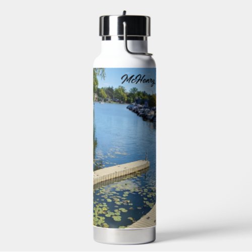 McHenry Illinois Fox River Boatway Water Bottle