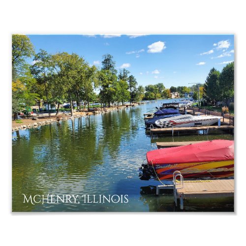 McHenry Illinois River Walkway on the Fox River  Photo Print
