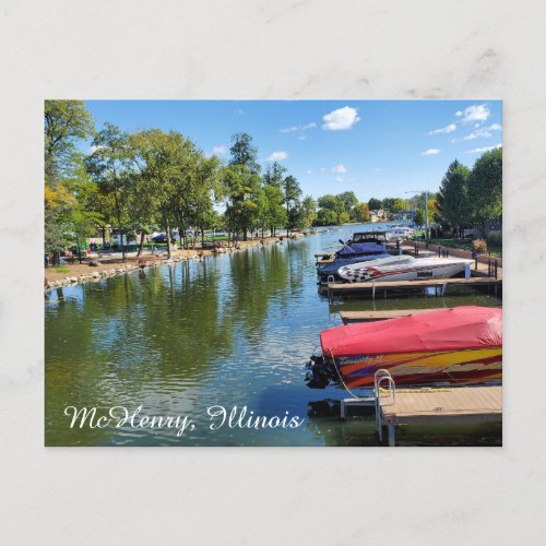 McHenry Illinois  The Fox River Photography Postcard
