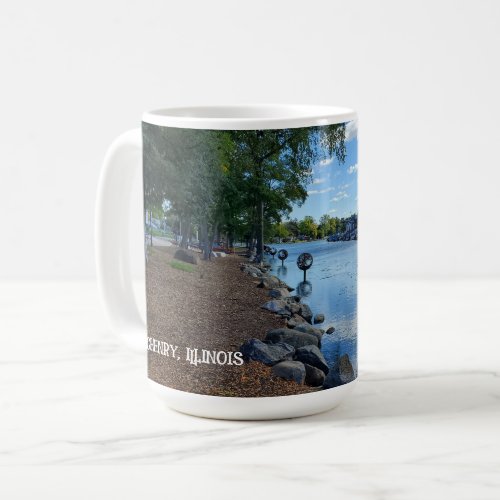 McHenry Illinois  The Fox River Walkway Coffee Mug