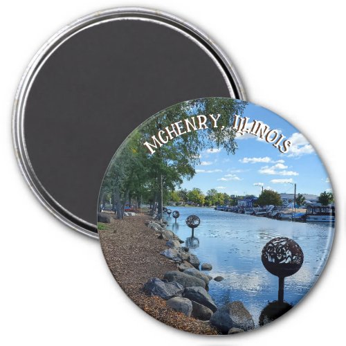 McHenry Illinois  The Fox River Walkway Magnet