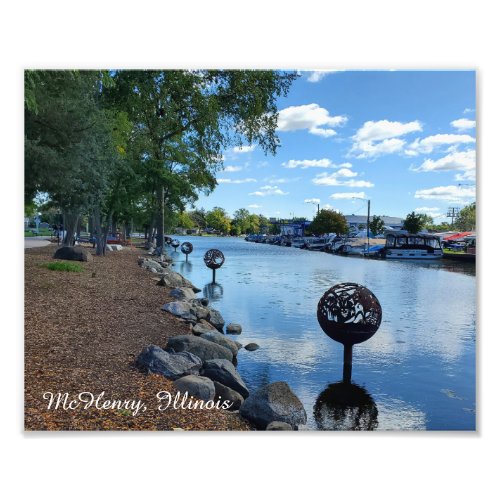 McHenry Illinois  The Fox River Walkway Photo Print