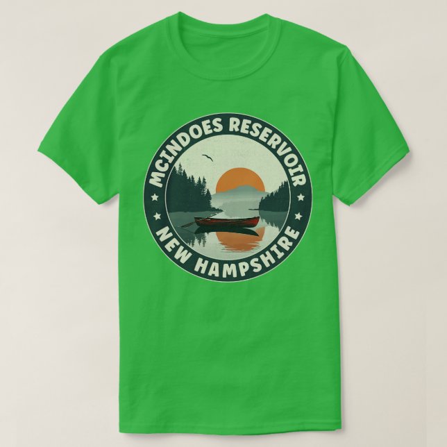 McIndoes Reservoir New Hampshire Sunset T-Shirt (Design Front)