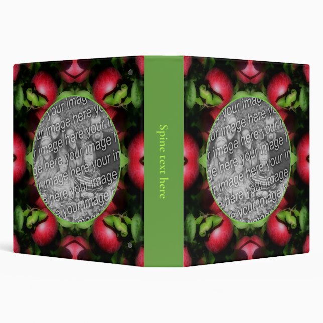 McIntosh Apples Nature Add Your Own Photo 3 Ring Binder (Background)