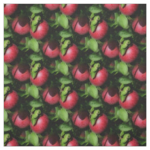 McIntosh Apples On The Tree Nature Pattern Fabric
