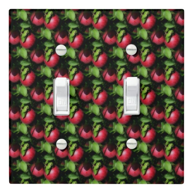 McIntosh Apples On The Tree Nature Pattern   Light Switch Cover (In Situ)