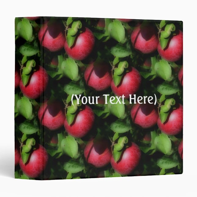 McIntosh Apples On The Tree Personalized 3 Ring Binder (Front/Spine)