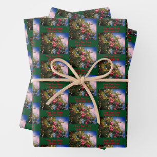 McIntosh Apples On Tree Nature Personalized Wrapping Paper Sheets