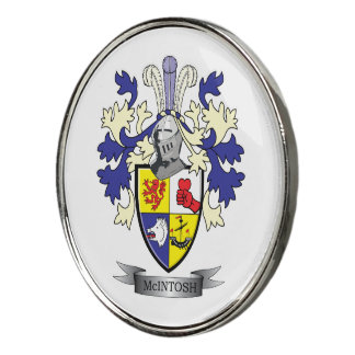 McIntosh Family Crest Coat of Arms Golf Ball Marker