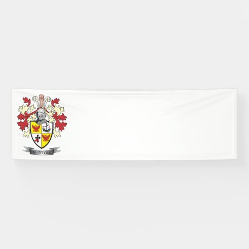 McIntyre Family Crest Coat of Arms Banner