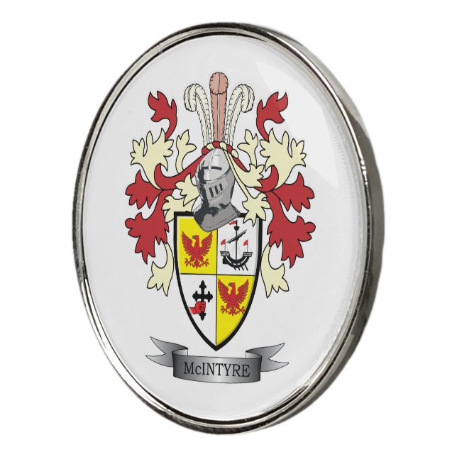 McIntyre Family Crest Coat of Arms Golf Ball Marker (3/4)