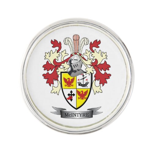 McIntyre Family Crest Coat of Arms Lapel Pin