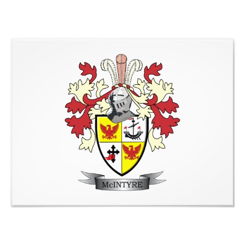 McIntyre Family Crest Coat of Arms Photo Print