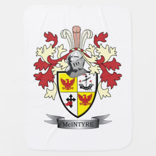McIntyre Family Crest Coat of Arms Receiving Blanket