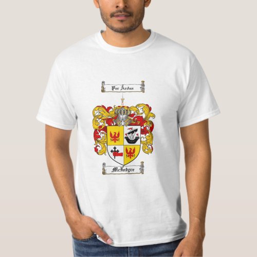 Mcintyre Family Crest _ Mcintyre Coat of Arms T_Shirt