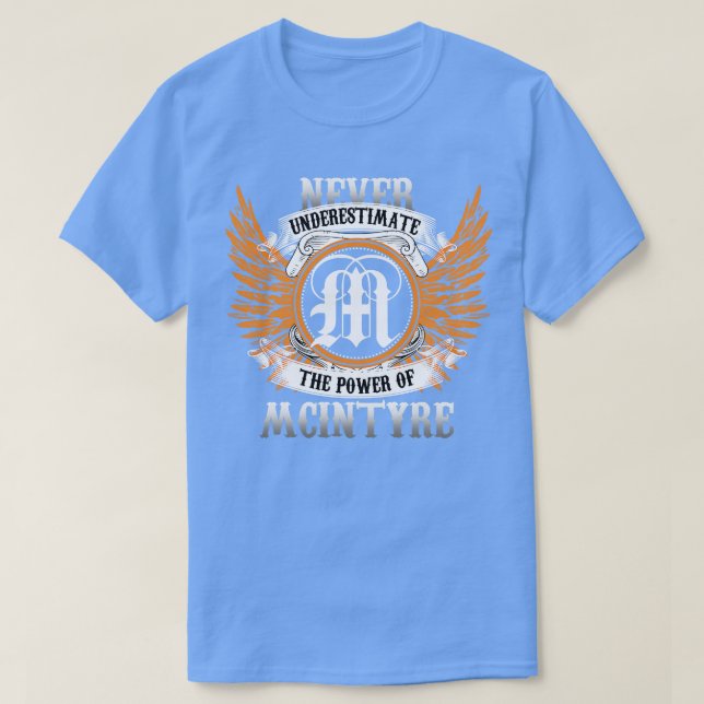 Mcintyre Name Shirt Never Underestimate The Power  (Design Front)