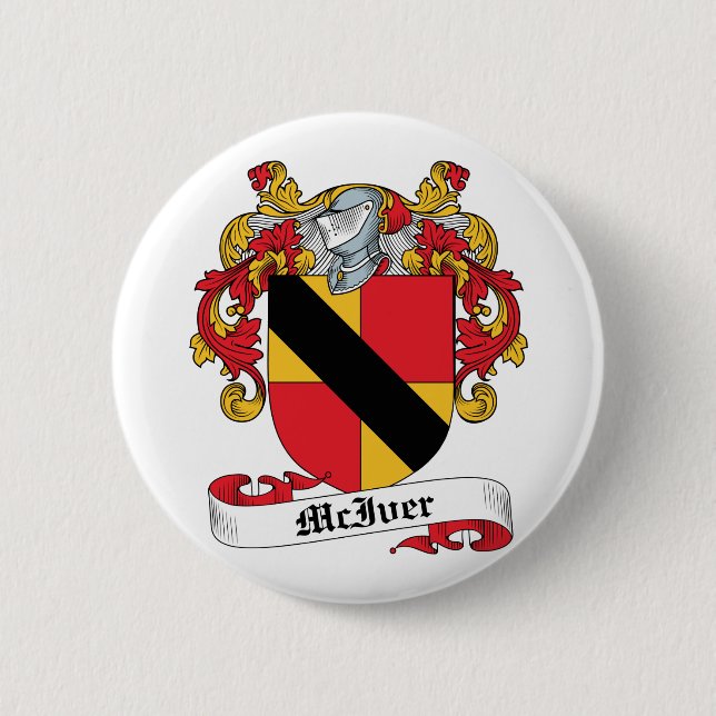 McIver Family Crest Pinback Button (Front)